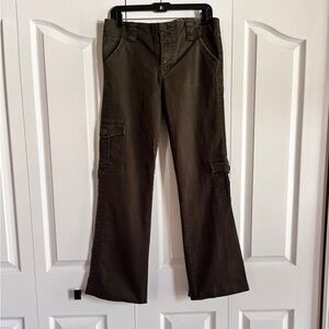 EUC Sanctuary dark olive green boot cut cargo pants 29